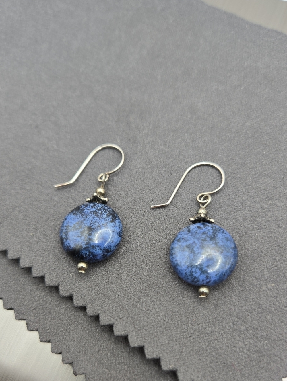 Vintage Blue Stone Drop Earrings - Women Jewelry
